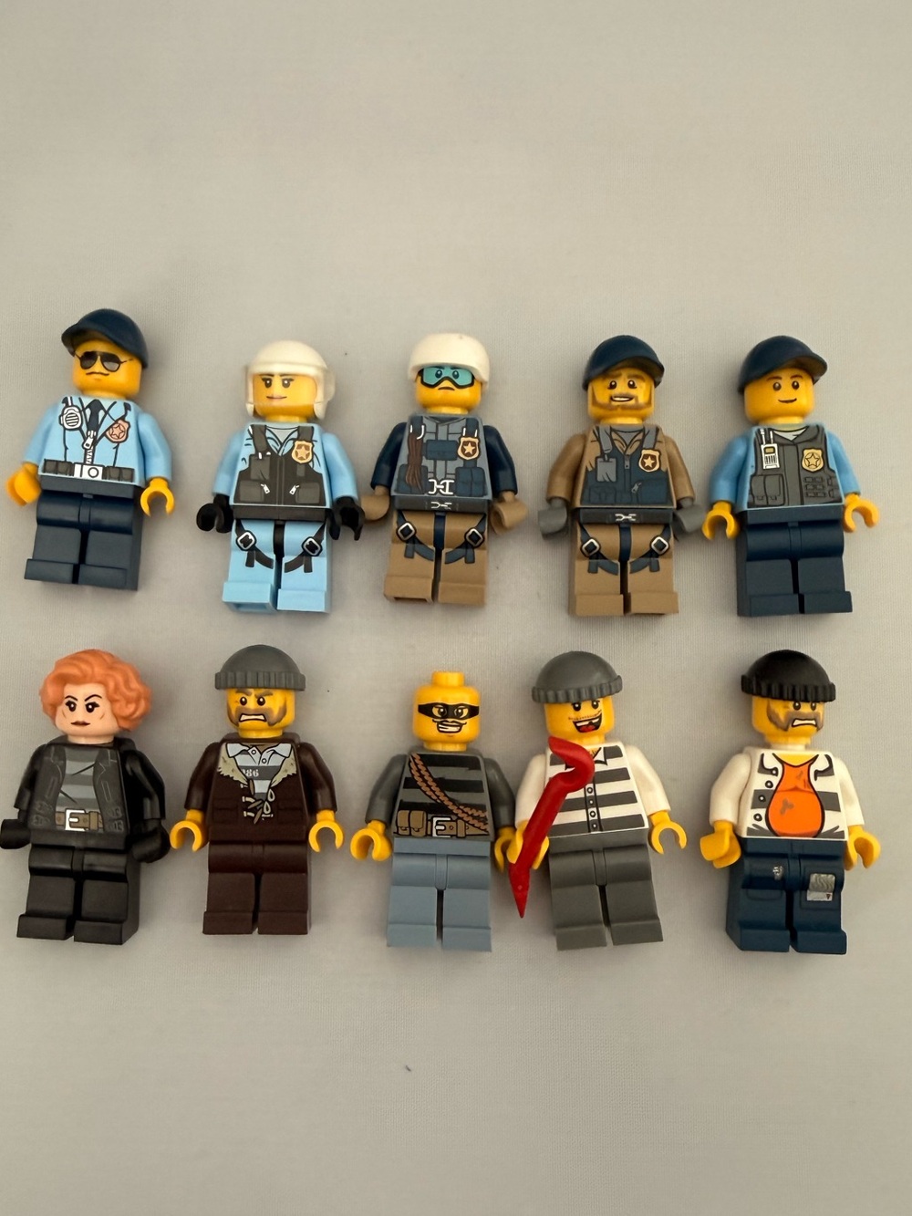 Lego Cops Robbers Police Crooks City Town Minifigures lot